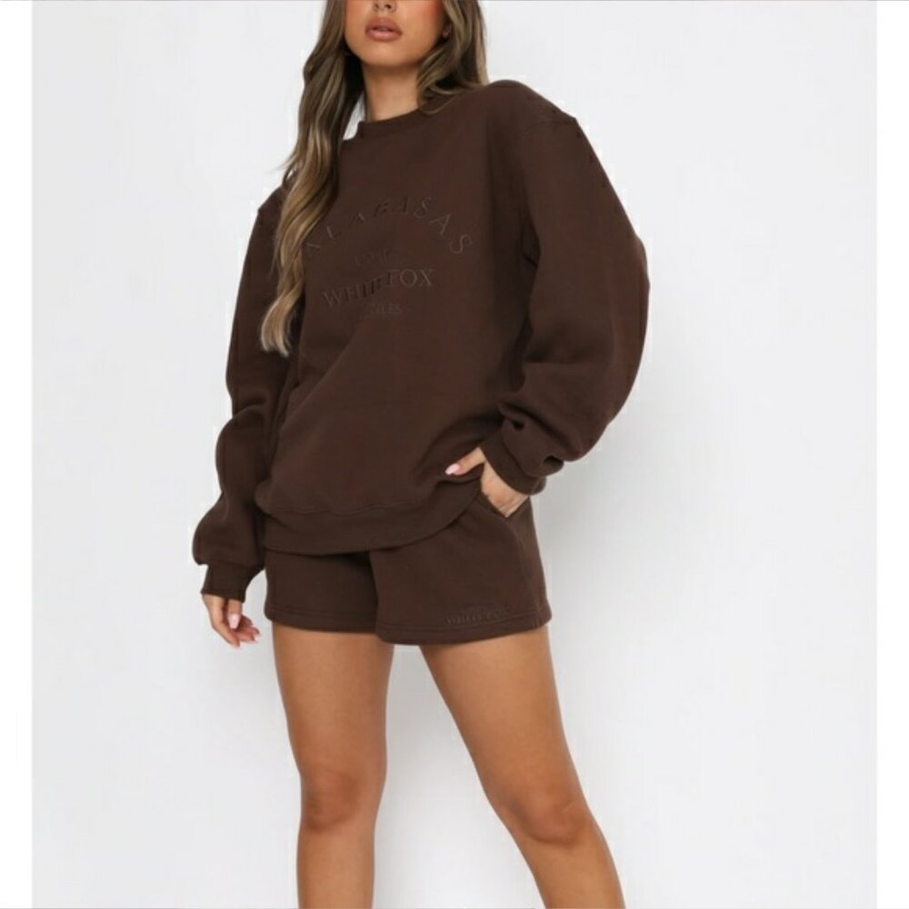 Calabasas White Fox Crewneck